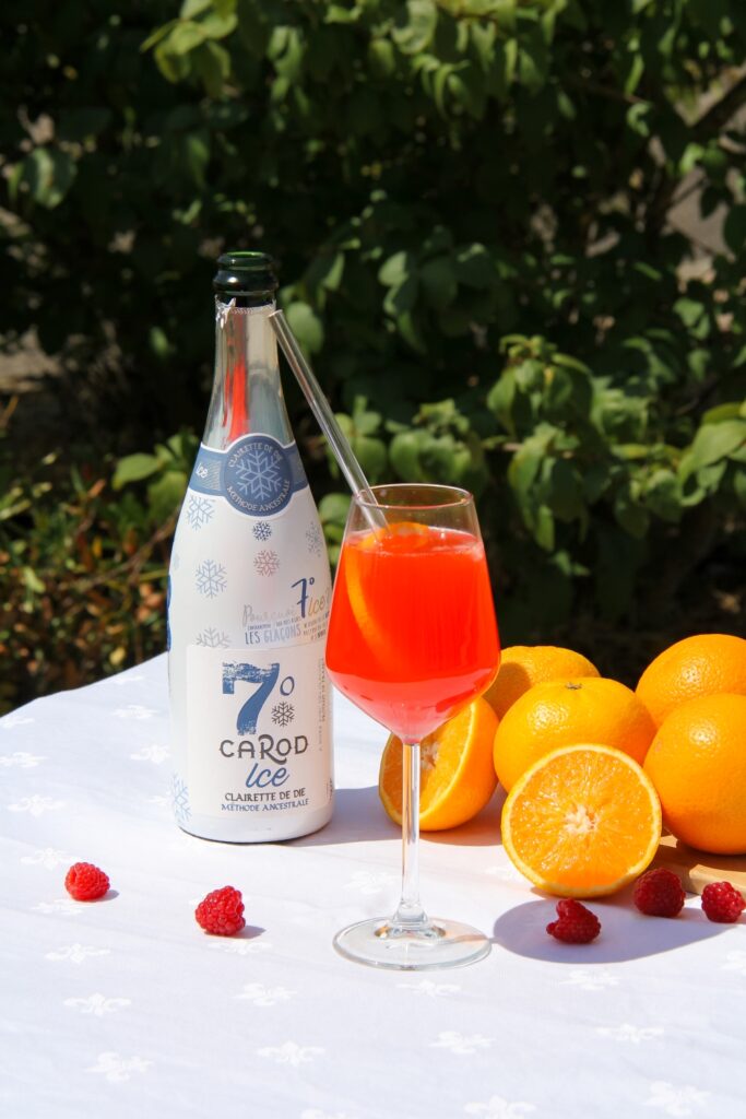 Cocktail Clairette de Die ICE Sunrise
